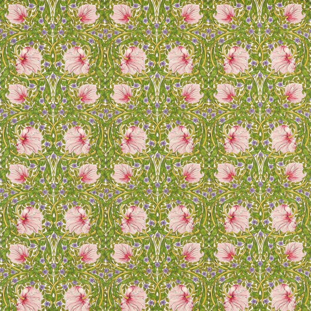Tkanina bawełniana z botanicznym wzorem Morris & Co. 227214 Pimpernel Bedford Park Fabric