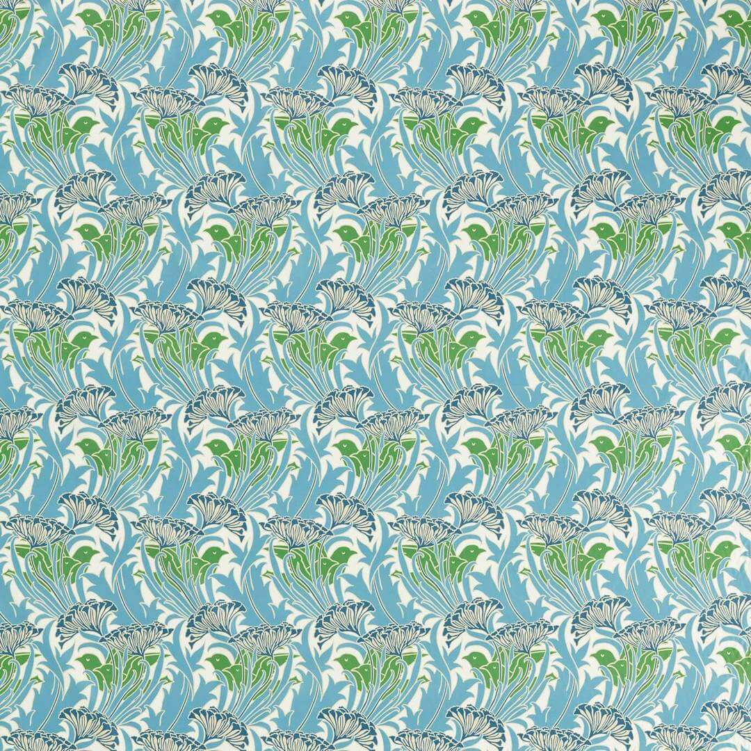 Tkanina bawełniana z botanicznym wzorem Morris & Co. 227229 Laceflower Bedford Park Fabric