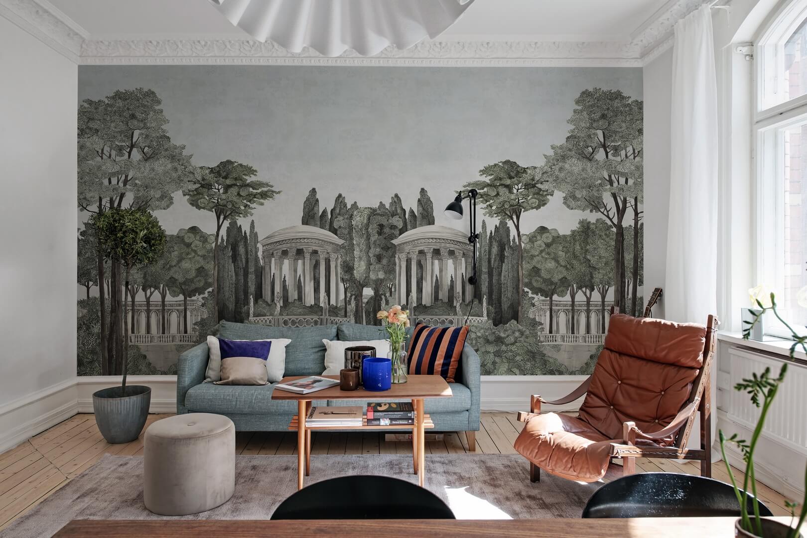 Fototapeta krajobraz parku Rebel Walls R19744 Chatsworth Park Mirrored Day Jack Kinsey