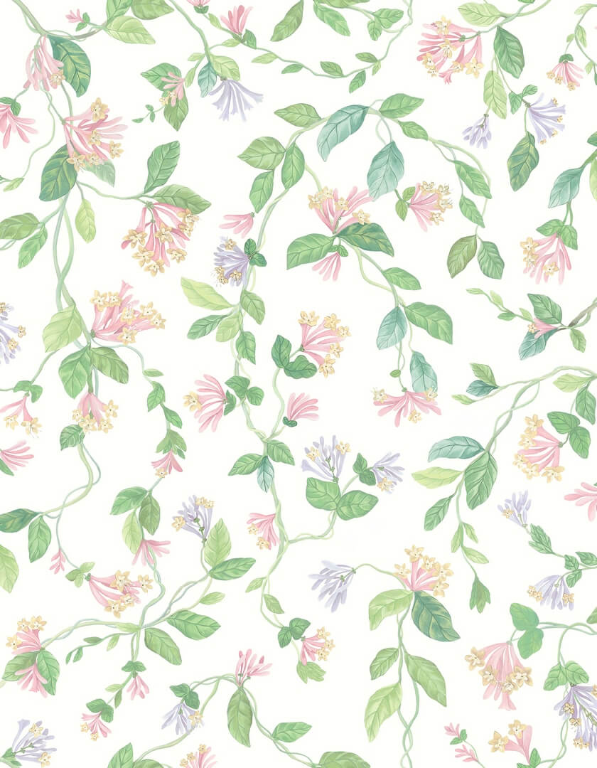Tapeta roślinne pnącza Cole & Son Flora 124/3015 Selection of Hummingbirds