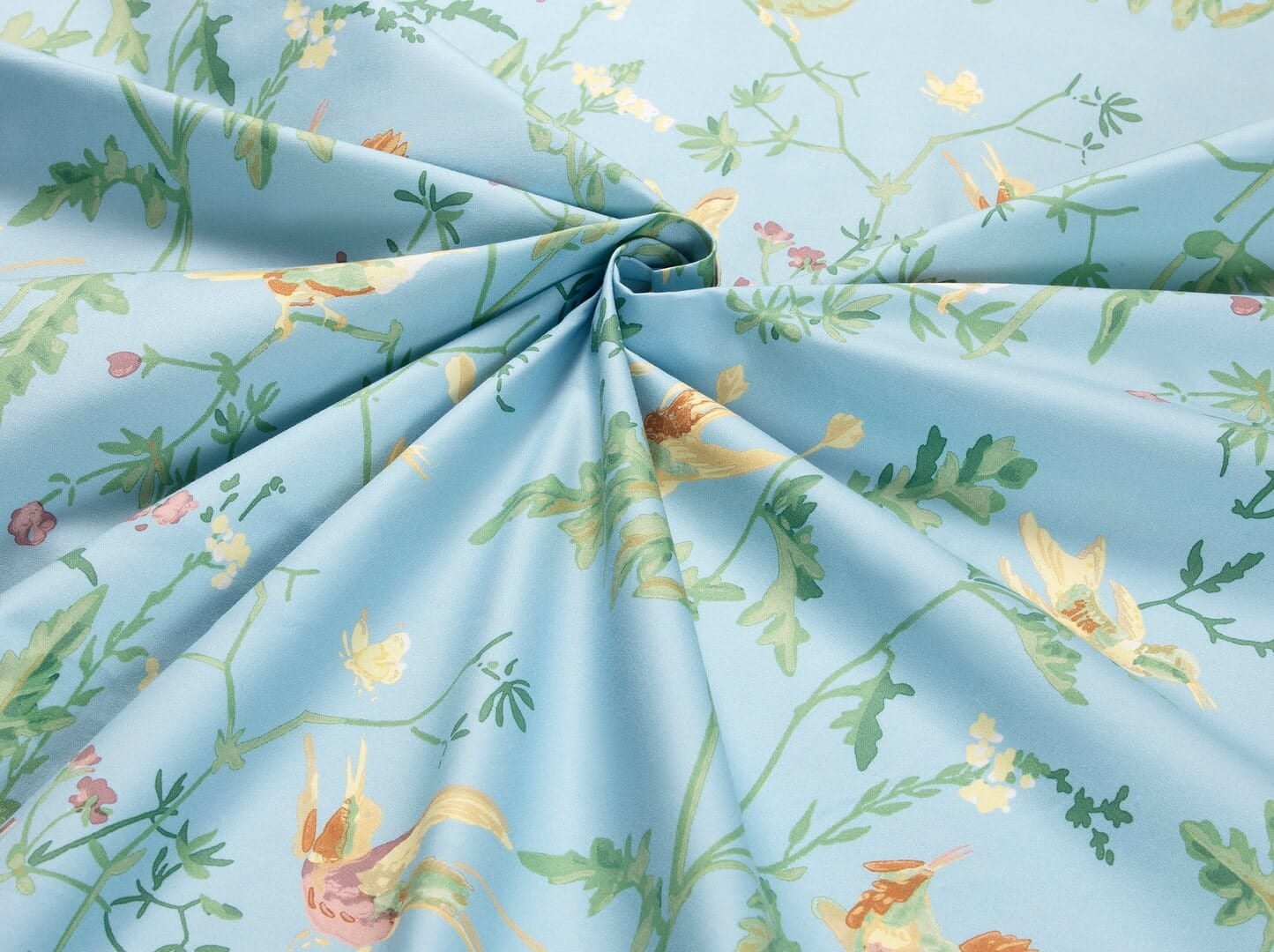 Tkanina bawełniana z botanicznym wzorem Cole & Son Hummingbirds Cotton F125/3011 Selection of Hummingbirds Fabric