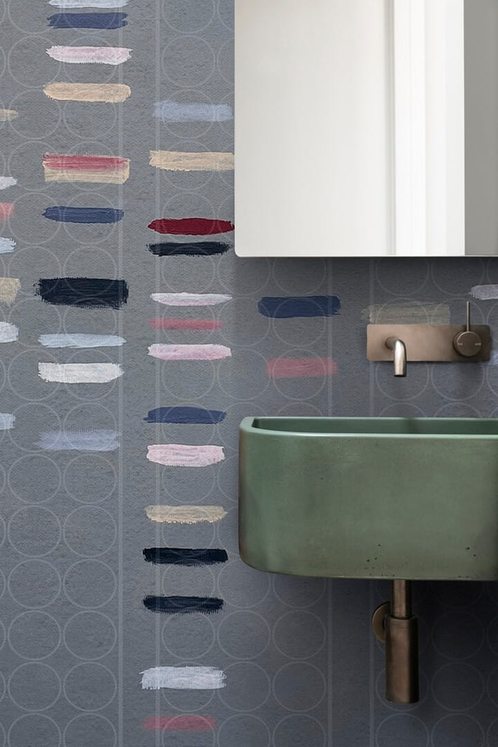 Fototapeta pod prysznic nowoczesna geometryczna Wall & Deco WET_PI2401 Pigmento WET SYSTEM 2024