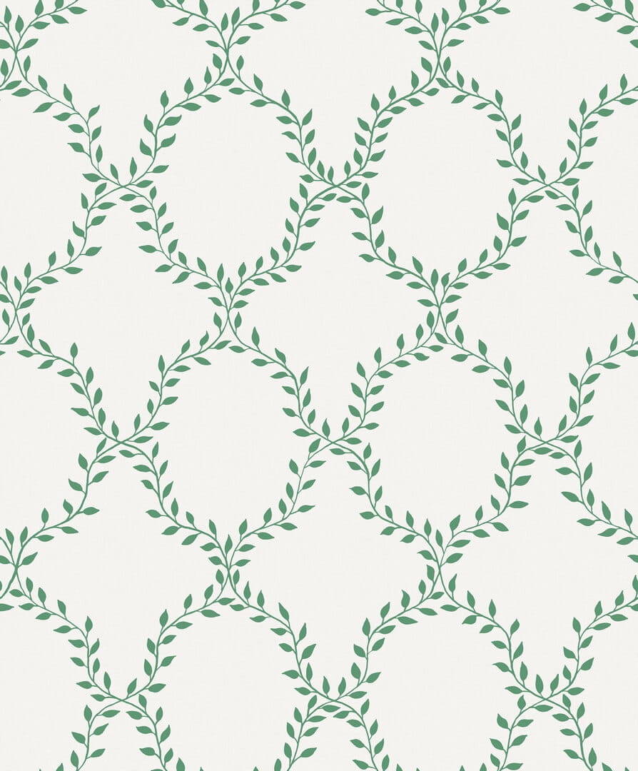 Tapeta roślinna kratownica Sandberg S10389 Wilma Green Tidlösa