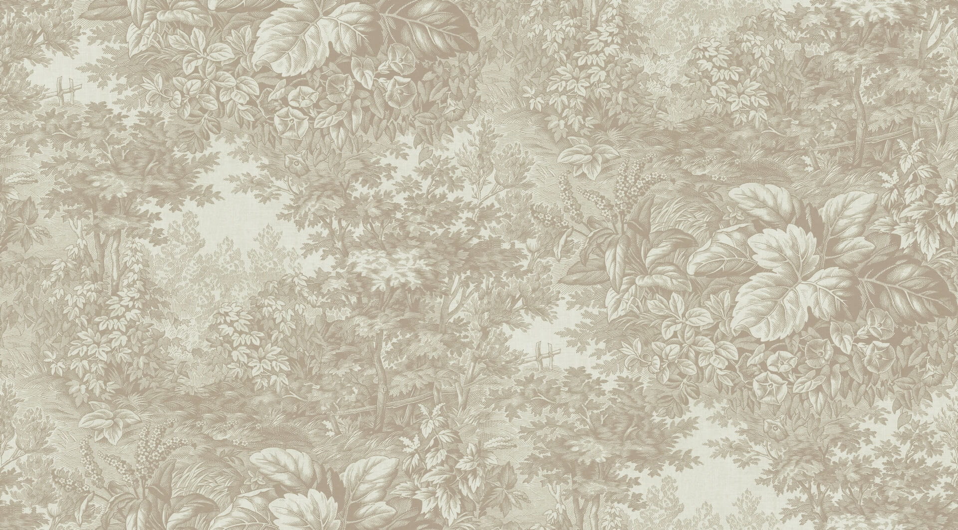 Fototapeta las w stylu Toile de jouy Sandberg S10404 Forest Toile Sandstone Tidlösa