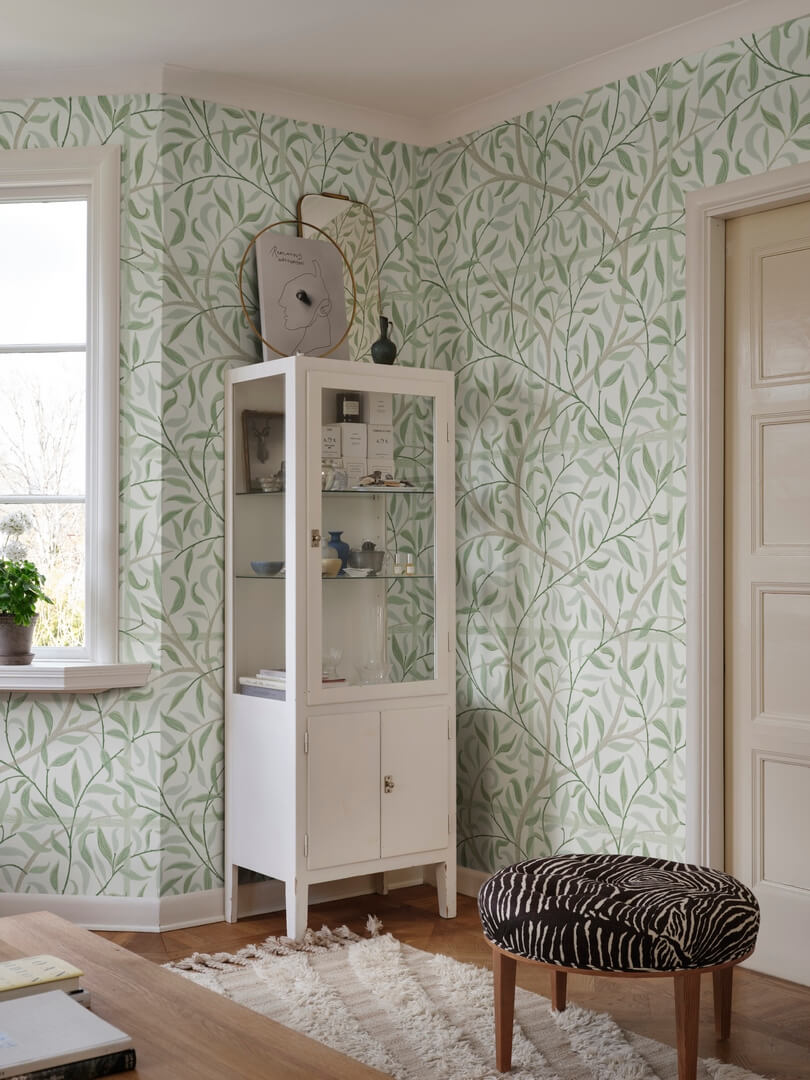 Fototapeta pnącza liści na kratownicy Sandberg S10407 Emmie Spring Green Tidlösa