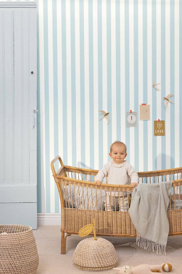 Tapeta paski Caselio 104036002 Little Lines Azur