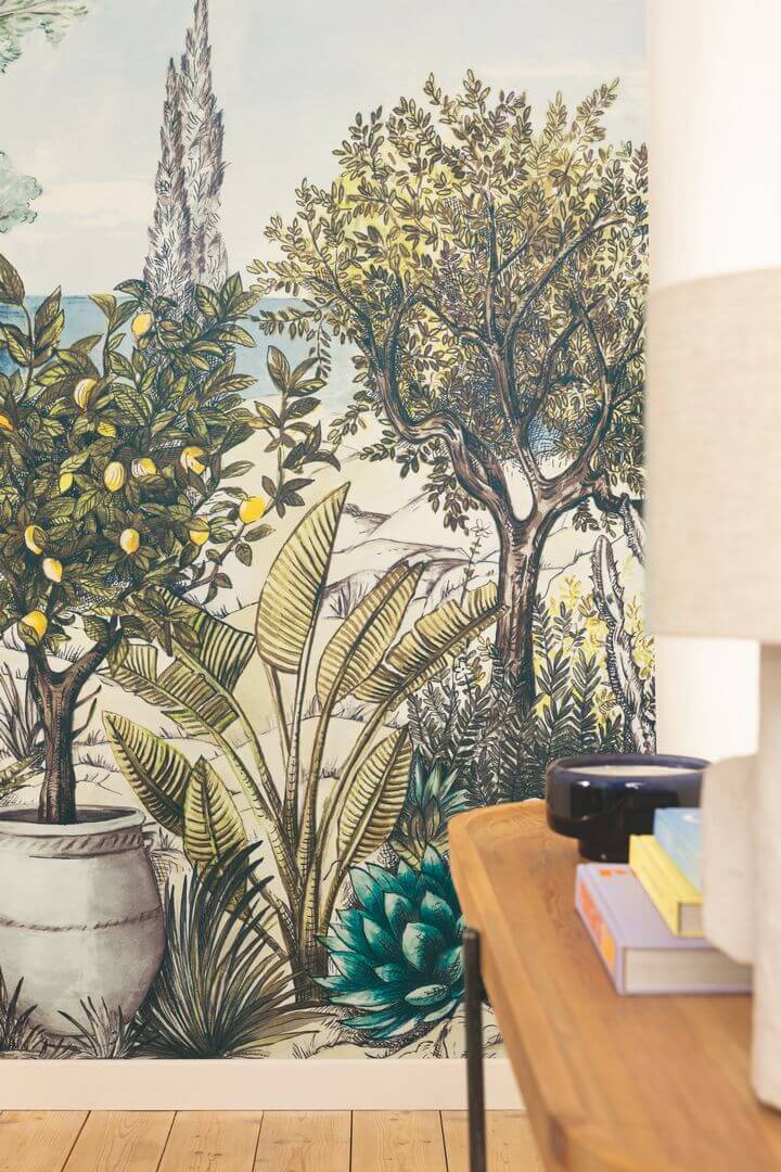 Mural prowansalski krajobraz Caselio 105477705 S Baux De Provence Cal Azur