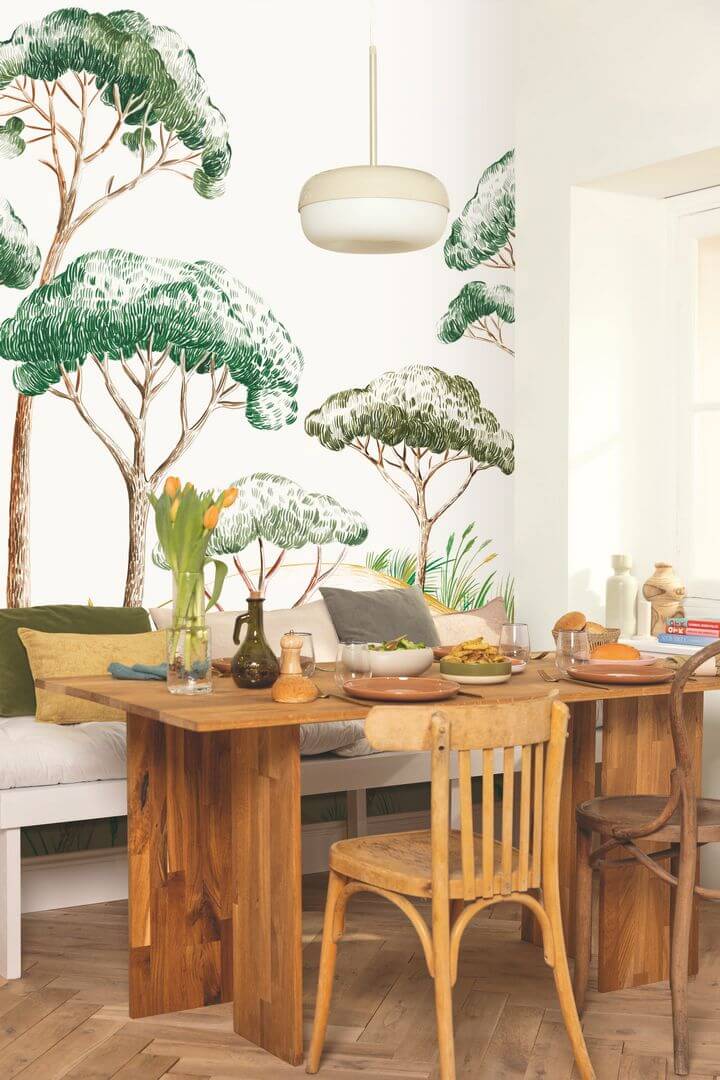 Mural sosnowe drzewa Caselio 105497004 L Pinea Azur