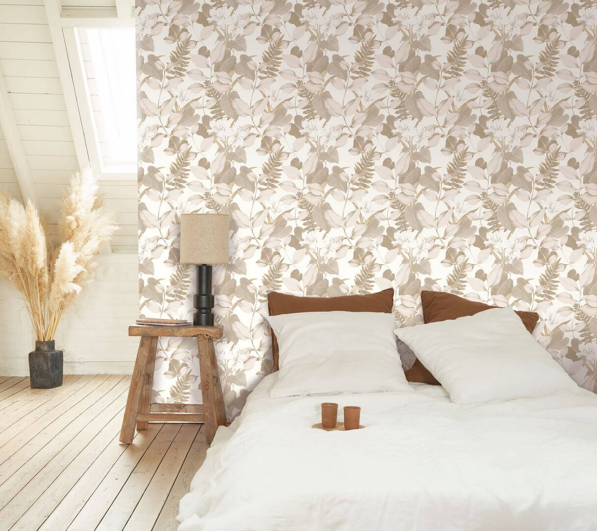 Tapeta roślinna Casadeco SOLI 200267212 Royal Lily Soliflore