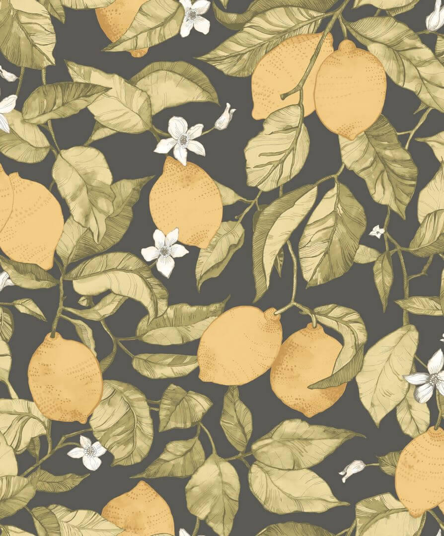 Tapeta cytryny Casadeco SOLI 200272727 Lemon Tree Soliflore