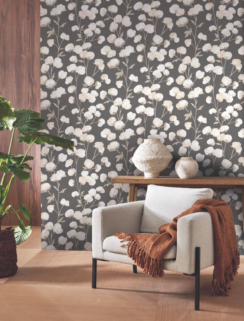Tapeta kwiaty bawełny Casadeco SOLI 200299515 Cotton Flower Soliflore