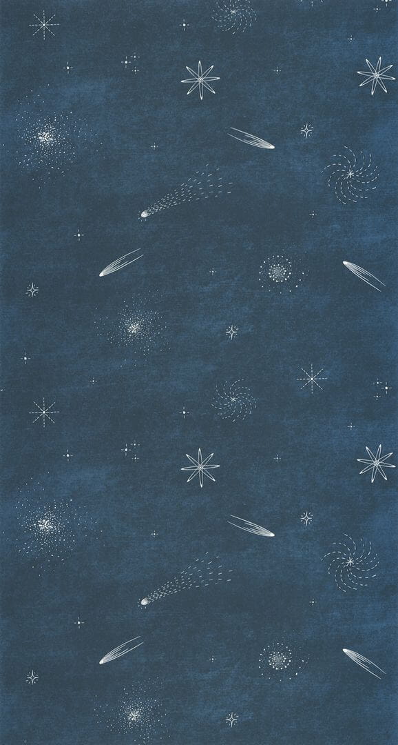 Tapeta kosmos Caselio MNM 105696069 Ciel Etoile Les Minis Mondes - tapeta fluorescencyjna
