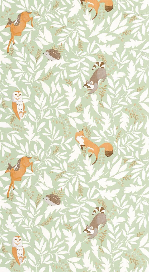 Tapeta leśne zwierzęta Caselio MNM 105747000 Balade En Foret Les Minis Mondes