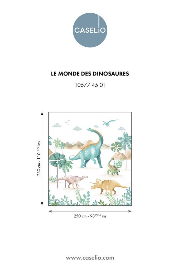 Mural dinozaury Caselio MNM 105774501 M Le Monde Des Dinosaures Les Minis Mondes