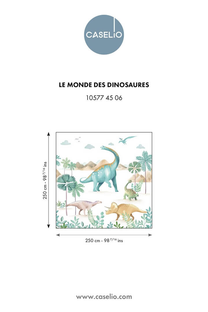 Mural dinozaury Caselio MNM 105774506 S Le Monde Des Dinosaures Les Minis Mondes