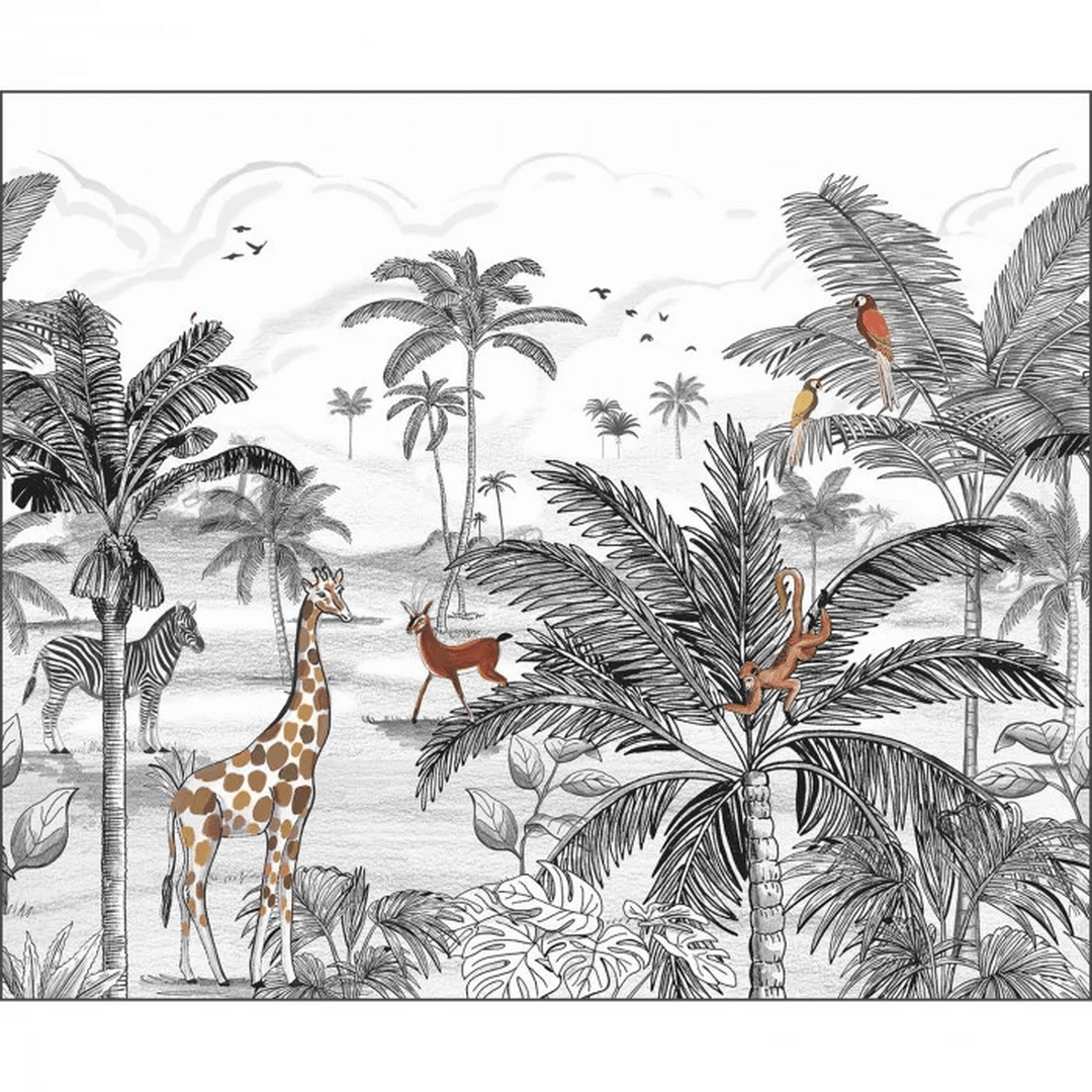 Mural dżungla Caselio MNM 105789008 M Le Monde De La Jungle Les Minis Mondes