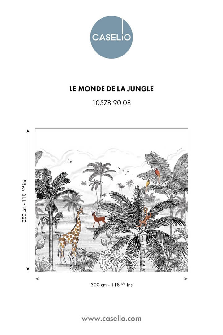 Mural dżungla Caselio MNM 105789008 M Le Monde De La Jungle Les Minis Mondes