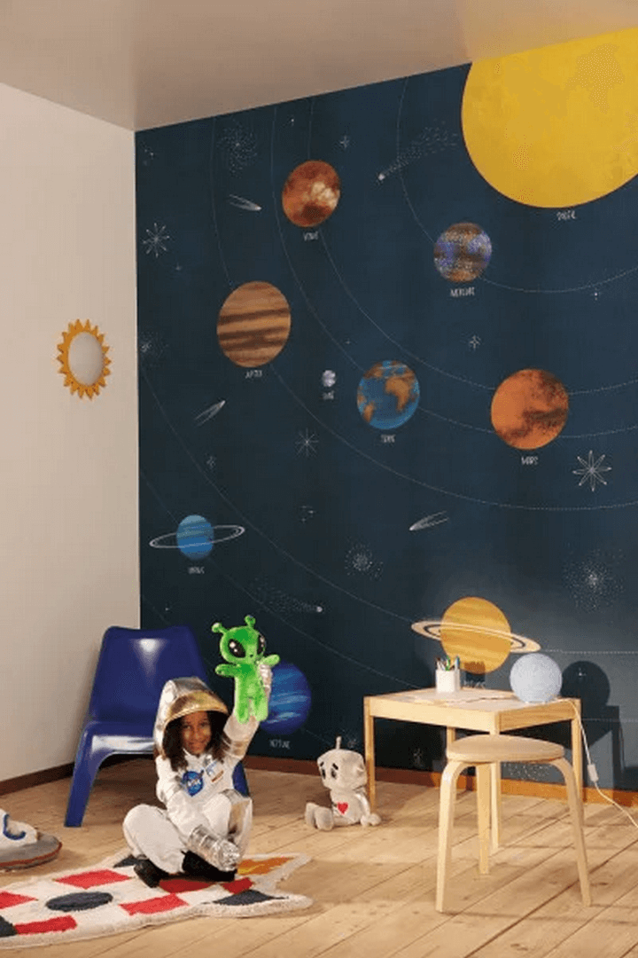 Mural planety kosmos Caselio MNM 105797601 M Le Monde Des Planetes Les Minis Mondes