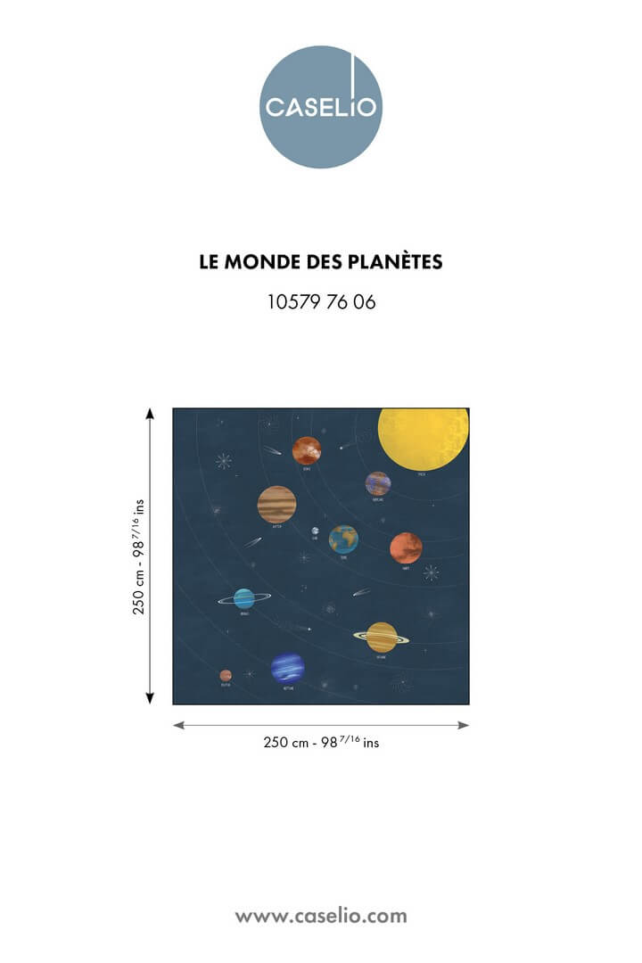 Mural planety kosmos Caselio MNM 105797606 S Le Monde Des Planetes Les Minis Mondes