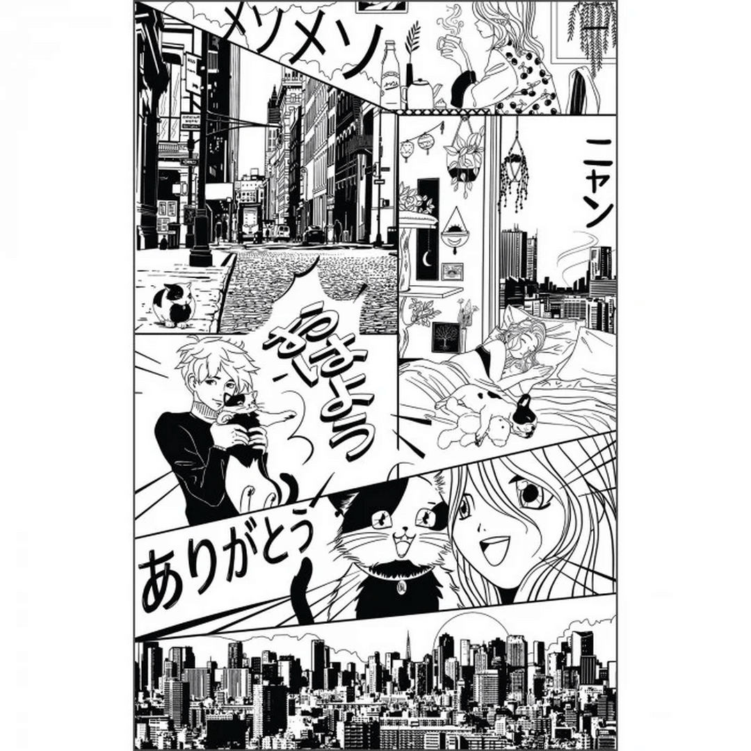 Mural komiks Caselio MNM 105849003 M Le Monde Du Manga Les Minis Mondes
