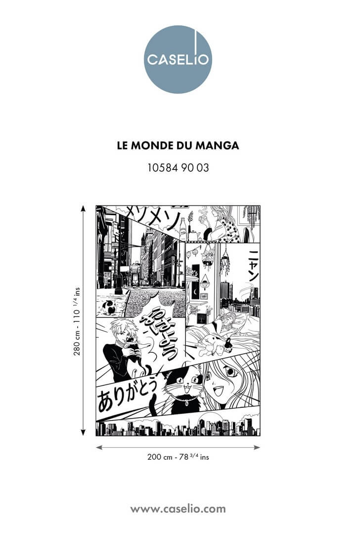 Mural komiks Caselio MNM 105849003 M Le Monde Du Manga Les Minis Mondes
