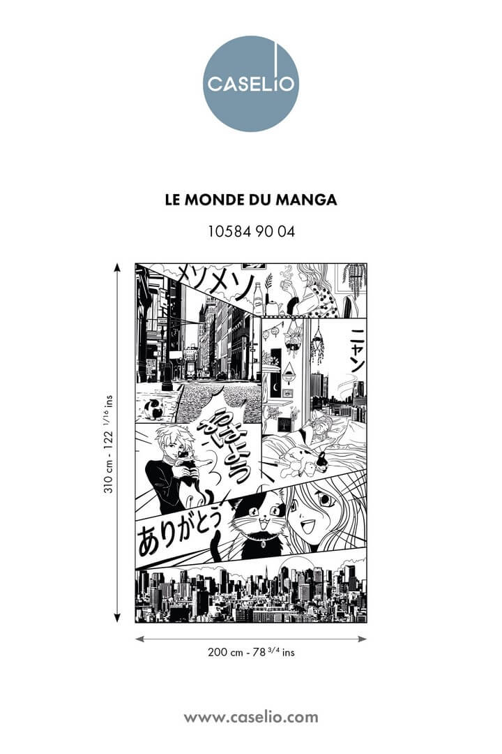Mural komiks Caselio MNM 105849004 L Le Monde Du Manga Les Minis Mondes