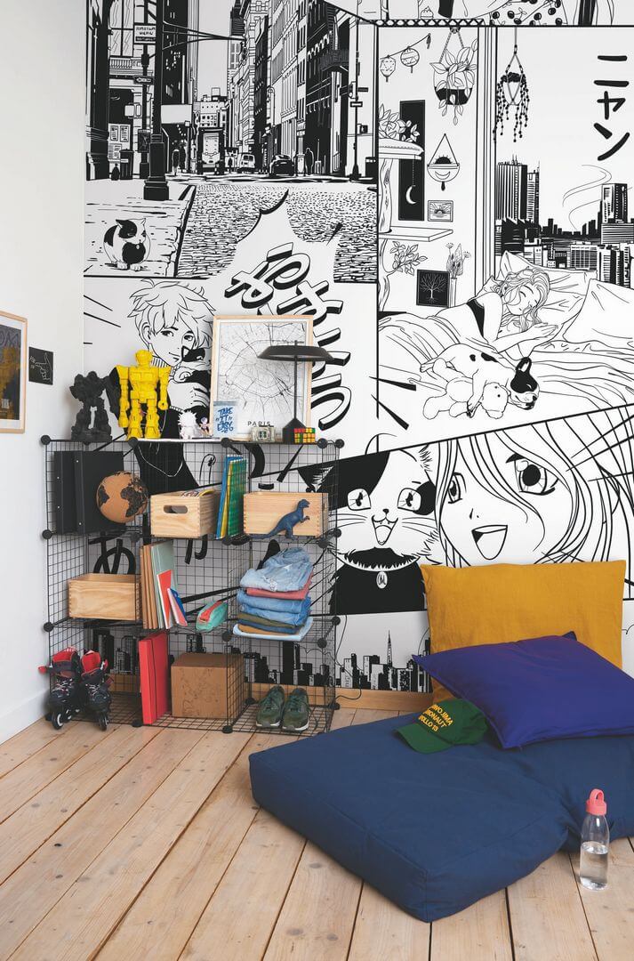Mural komiks Caselio MNM 105849005 S Le Monde Du Manga Les Minis Mondes