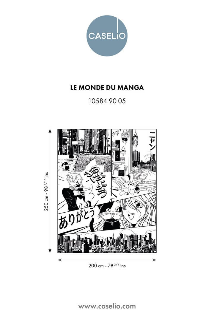 Mural komiks Caselio MNM 105849005 S Le Monde Du Manga Les Minis Mondes