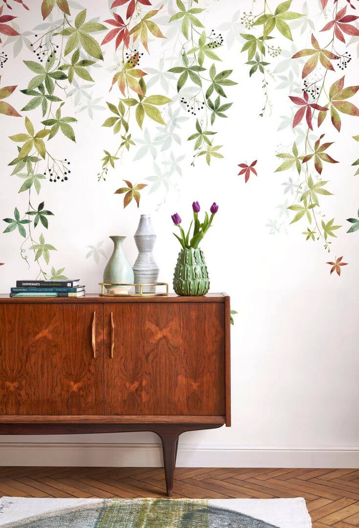 Mural roślinne pnącza Casadeco WDWD 200067903 M Vigne En Fleur Wonderwalls 2
