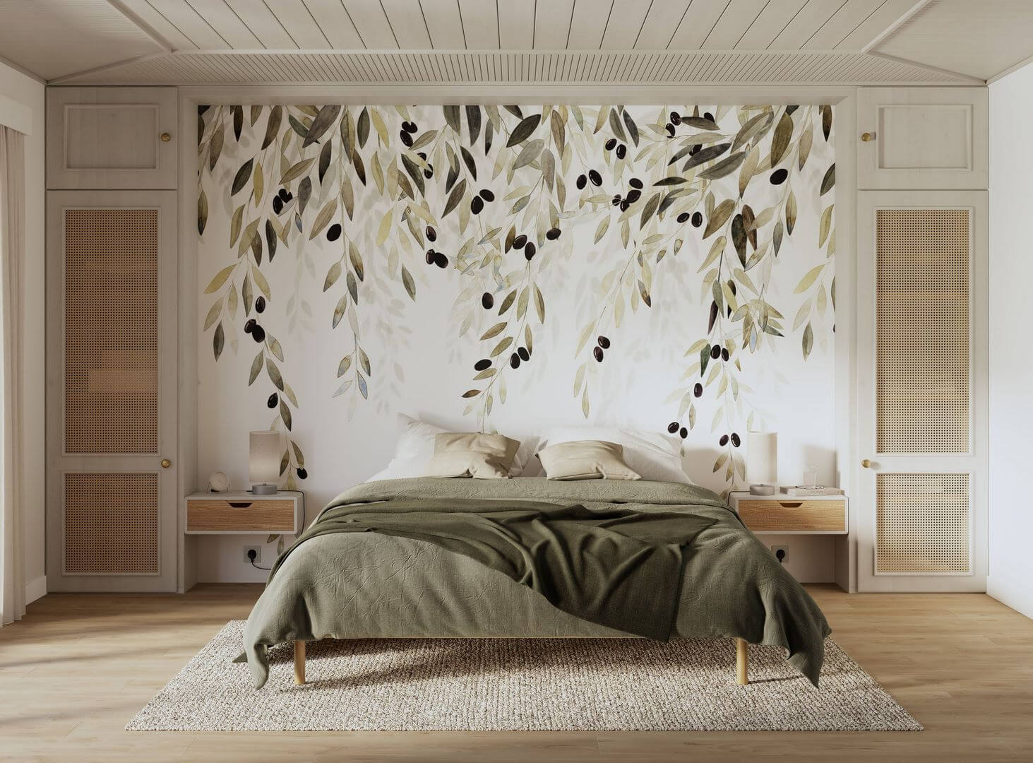 Mural pnącza drzewa oliwnego Casadeco WDWD 200147808 M Memory Tree Wonderwalls 2