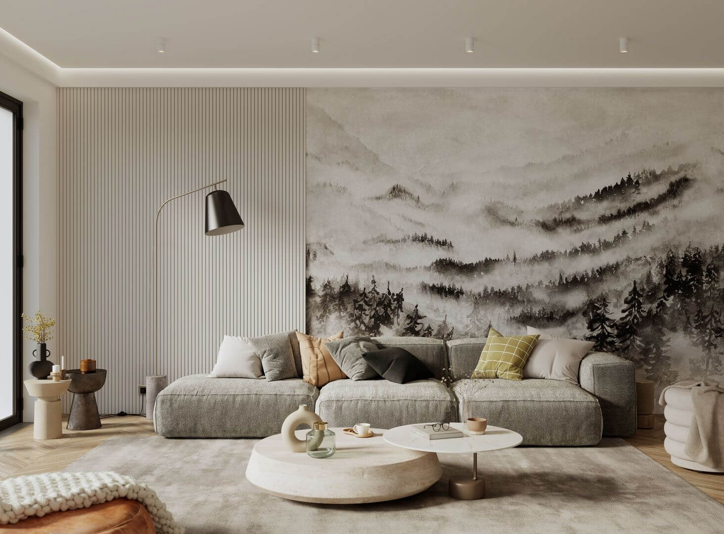 Mural zamglony las Casadeco WDWD 200189112 L Morning Mist Wonderwalls 2