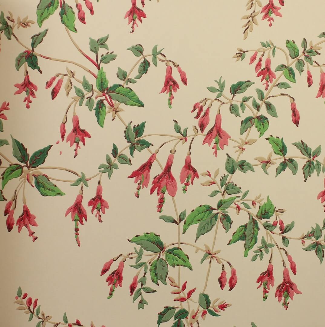 Tapeta roślinna Colefax and Fowler W7018-04 Fuchsia Ashdown