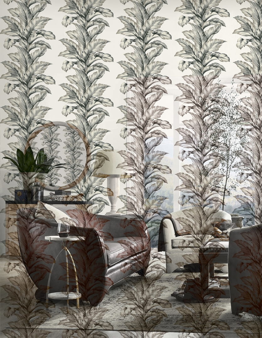 Tapeta liście bananowca Wallquest Lillian August LN40604 Coastal Haven
