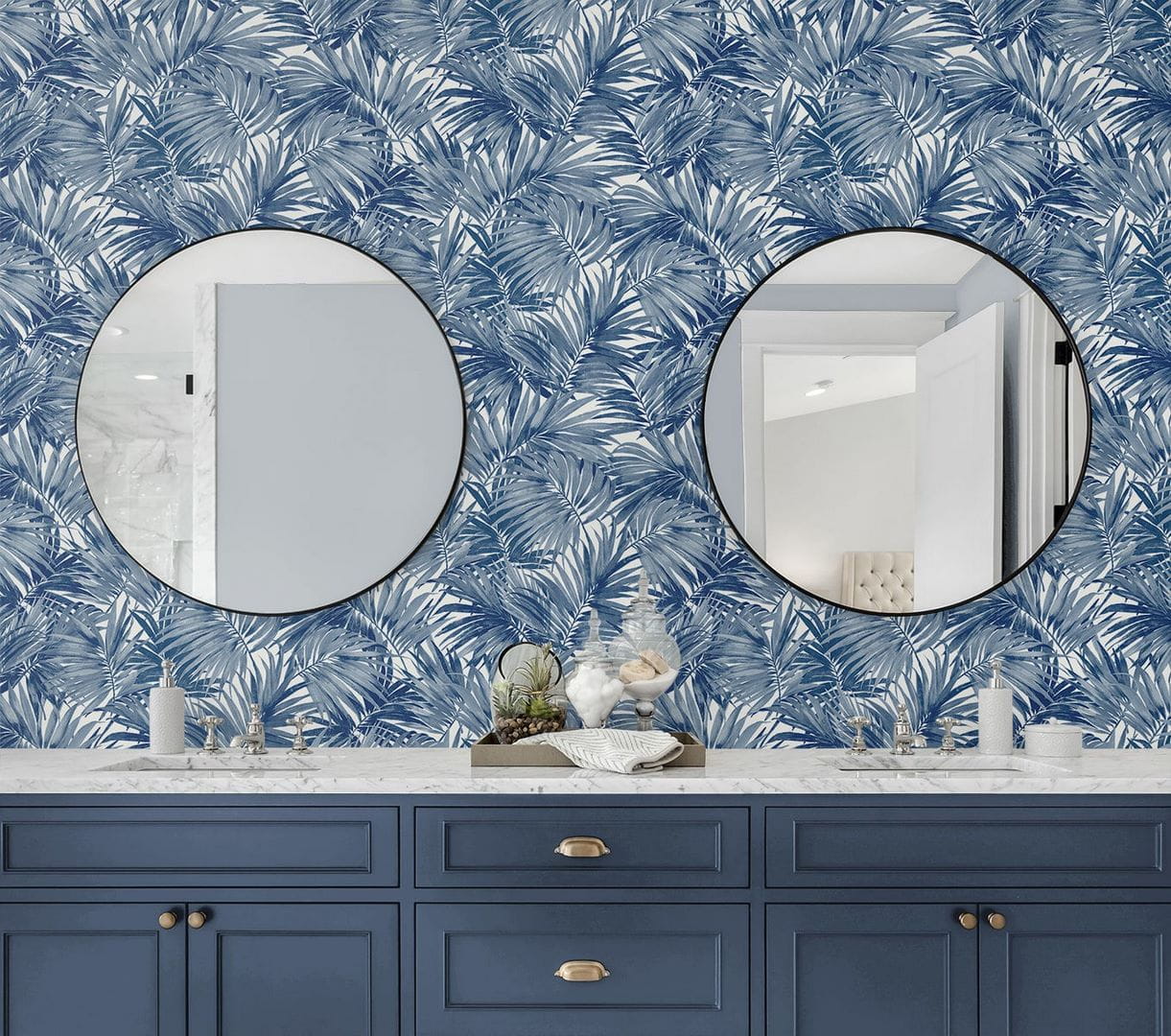 Tapeta palmowe liście Wallquest Lillian August LN40700 Coastal Haven