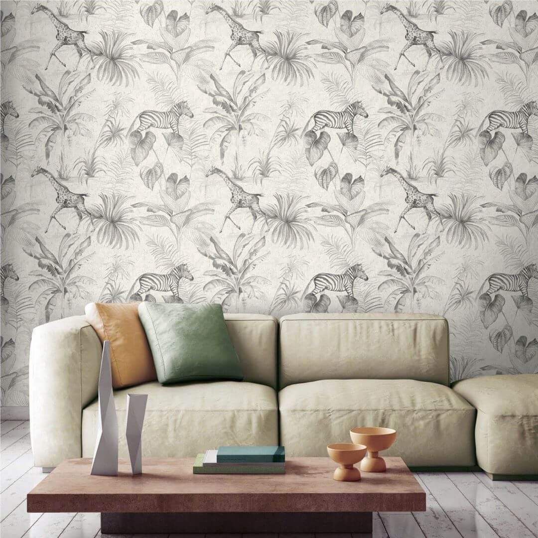 Tapeta egzotyczna ze zwierzętami Wallquest GL20605 Grasslands