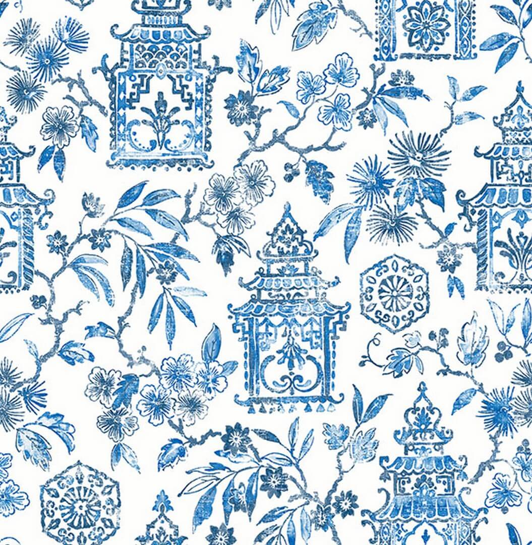 Tapeta japońskie pagody oraz roślinne pnącza Fine Decor FD26310 Happy