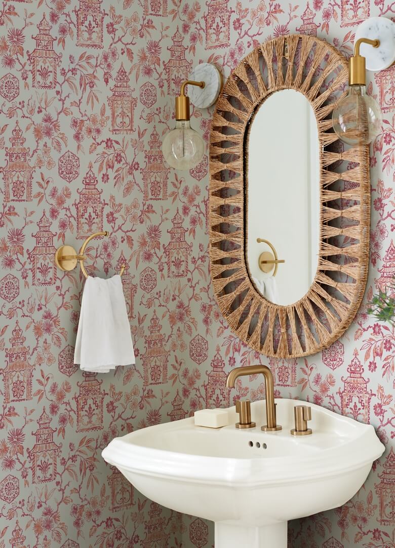 Tapeta japońskie pagody oraz roślinne pnącza Fine Decor FD26313 Happy