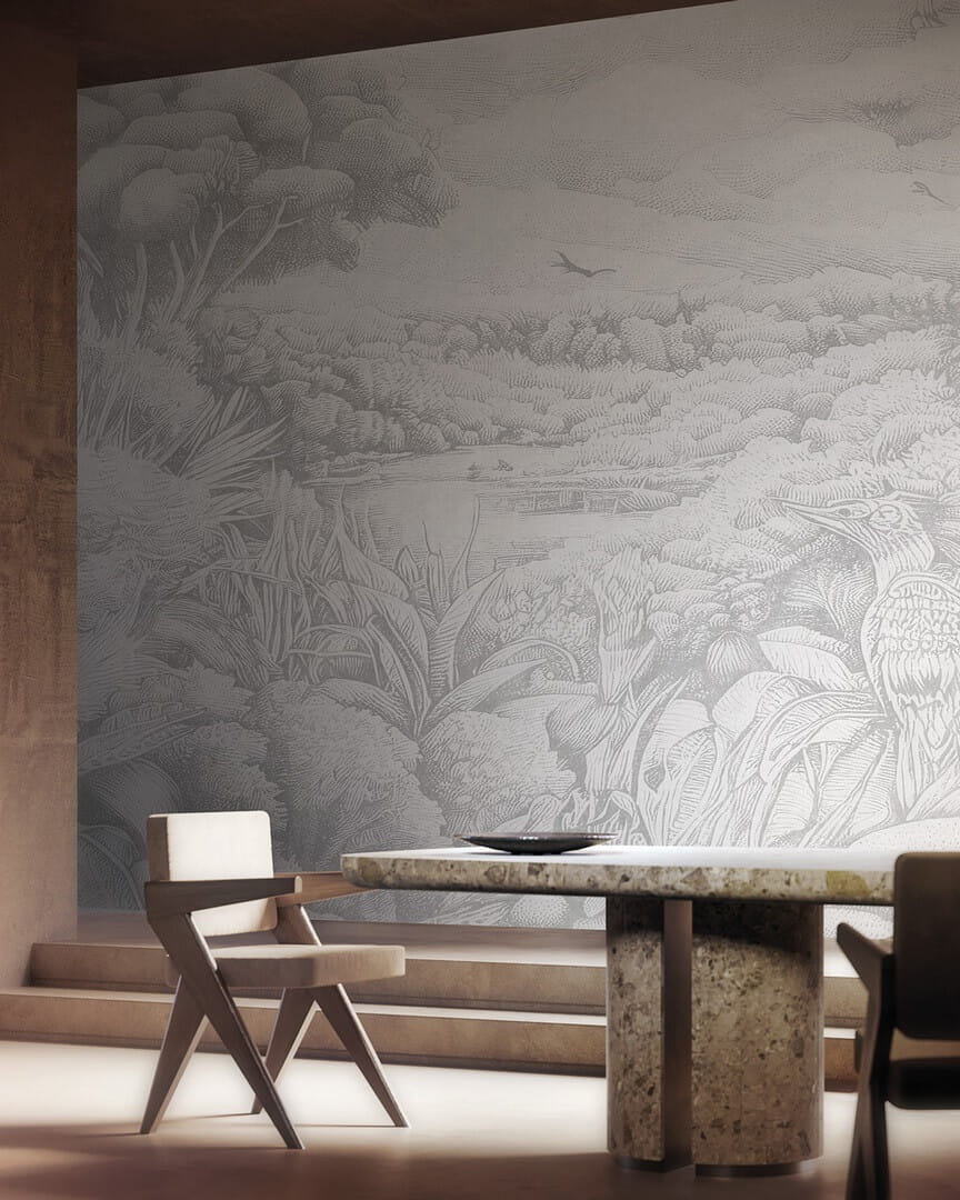 Fototapeta krajobraz egzotycznej natury London Art 24013 2 Over The Hills And Far Away Exclusive Wallpaper 2024