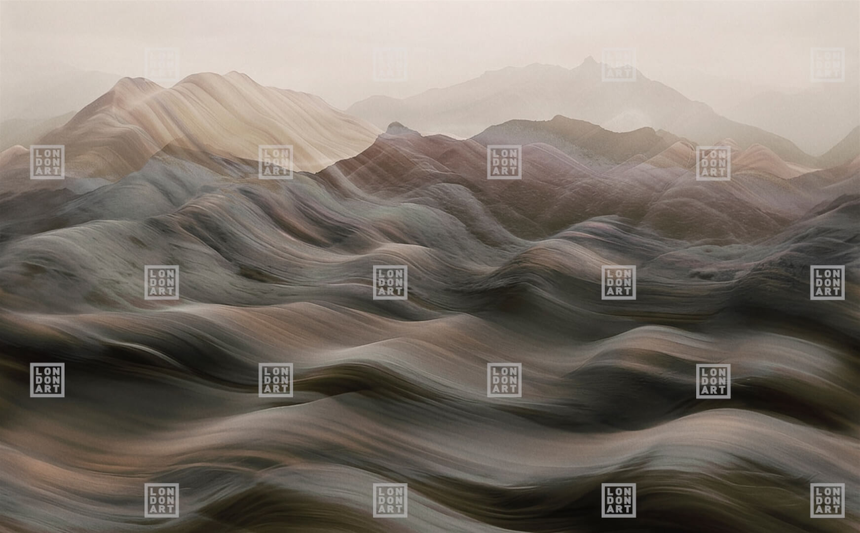 Fototapeta pustynia i góry London Art 24030 1 Rainbow Mountain Exclusive Wallpaper 2024