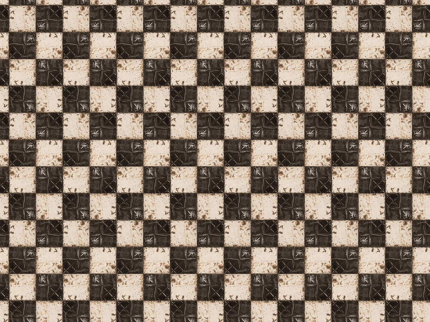 Mural płytki Boras Tapeter Studio 9506W Checkered Plates