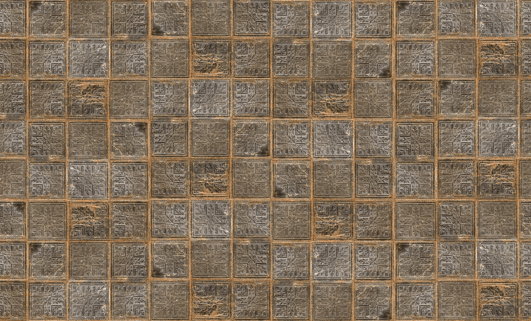 Mural płytki Boras Tapeter Studio 9507W Brown Plates