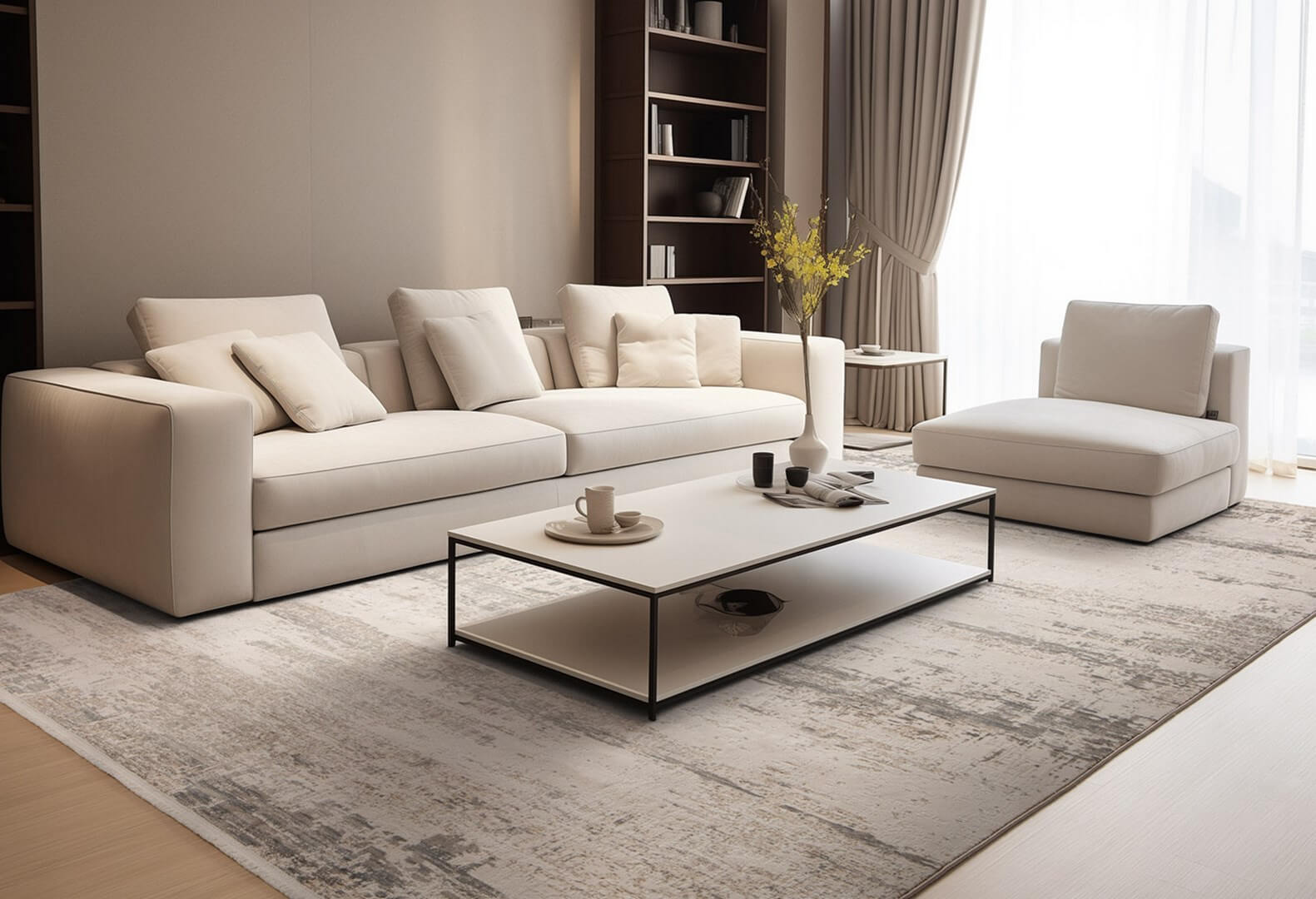 Dywan nowoczesny jak beton IMPERIAL 6623 BEIGE FIELDS
