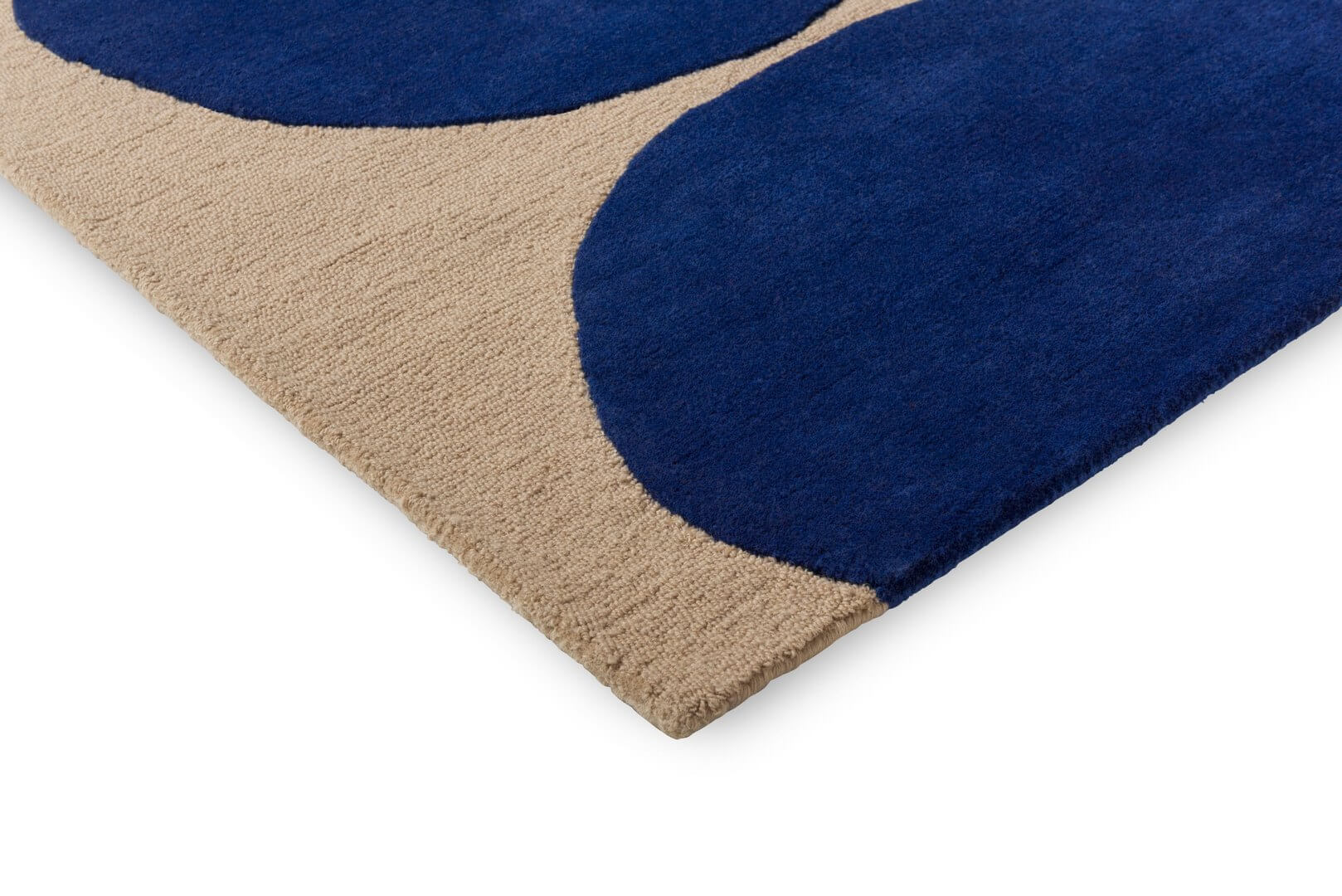 Dywan wełniany geometryczny koła Marimekko Isot Kivet Blue 132508