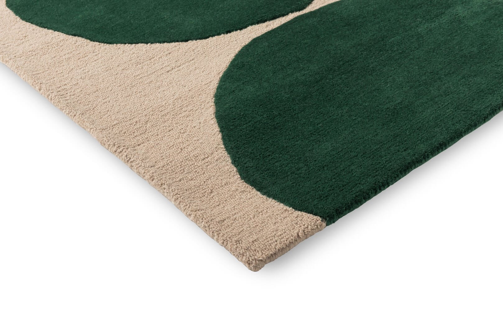 Dywan wełniany geometryczny koła Marimekko Isot Kivet Green 132507
