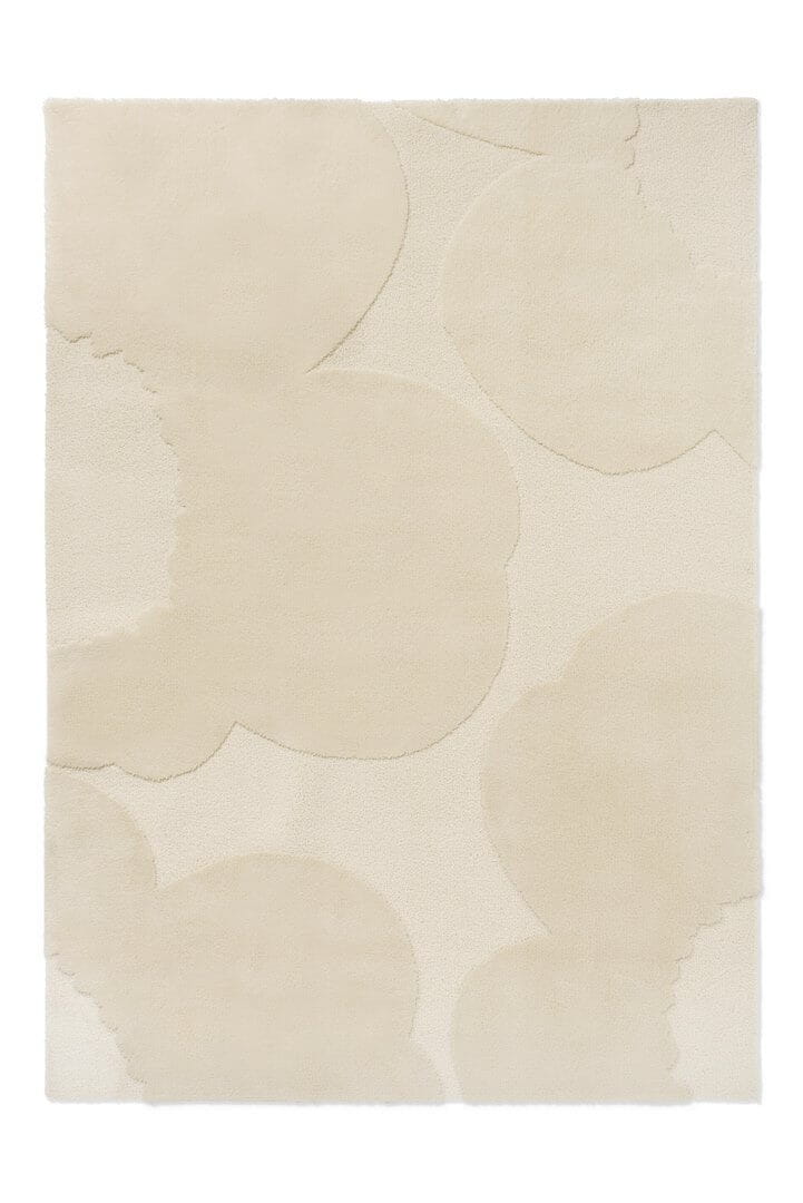 Dywan wełniany w kwiaty Marimekko Iso Unikko Natural White 132301
