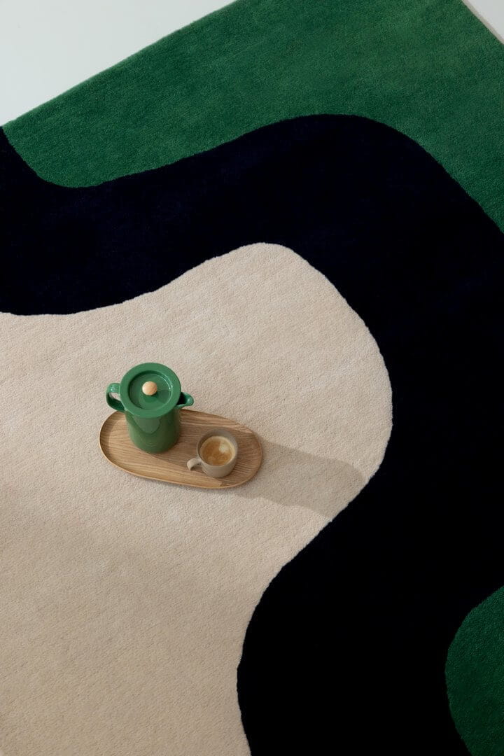 Dywan wełniany geometryczny Marimekko Seireeni Green 132707