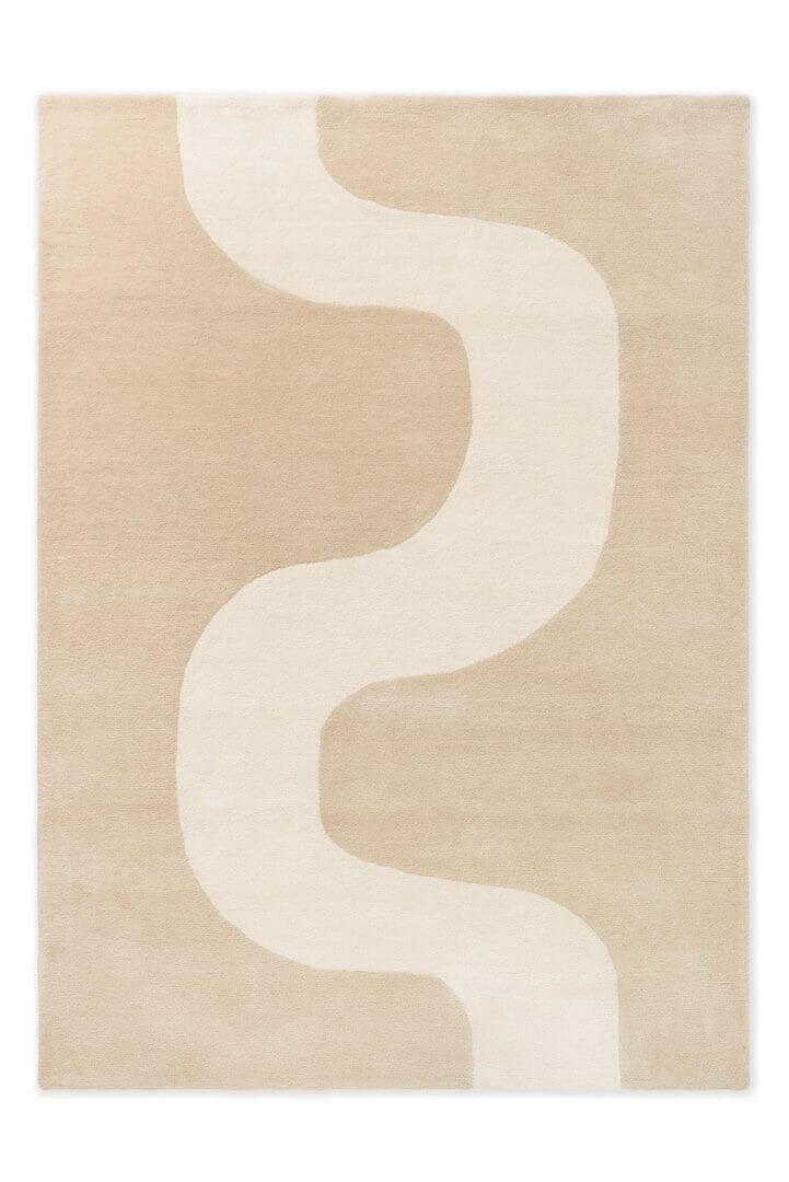 Dywan wełniany geometryczny Marimekko Seireeni Warm Beige 132701