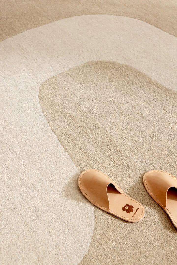 Dywan wełniany geometryczny Marimekko Seireeni Warm Beige 132701