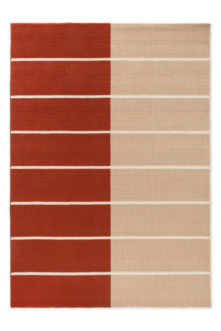 Dywan wełniany w paski Marimekko Tiibet Burnt Orange 132803
