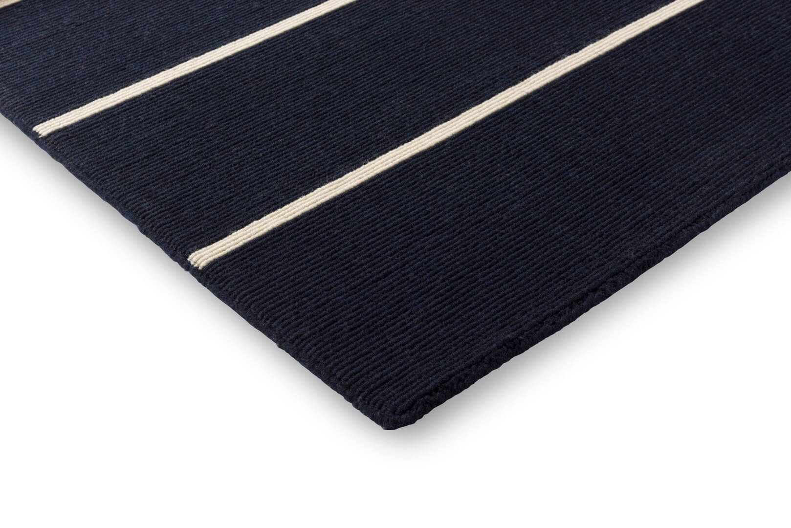 Dywan wełniany w paski Marimekko Tiibet Deep Blue 132808